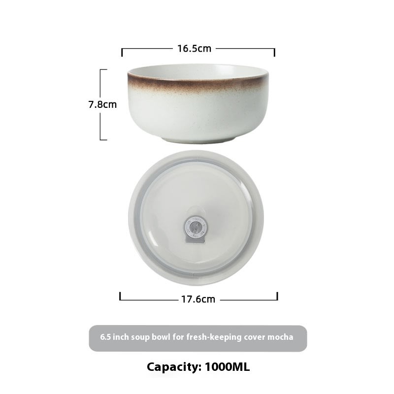 Japanese Ceramic Large Household Noodle Bowl view 3