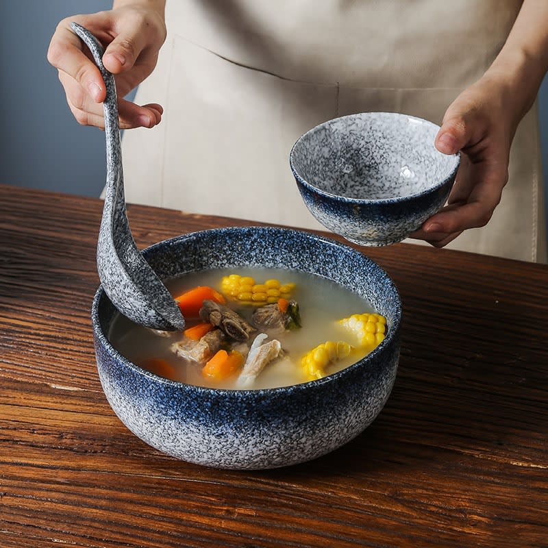 Japanese Ceramic Large Household Noodle Bowl view 12
