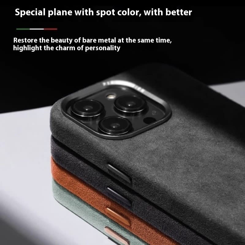Alcantara Suede Phone Case Magnetic All-inclusive Men And Women view 3