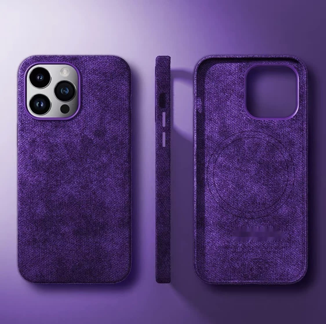 Alcantara Suede Phone Case Magnetic All-inclusive Men And Women view 10