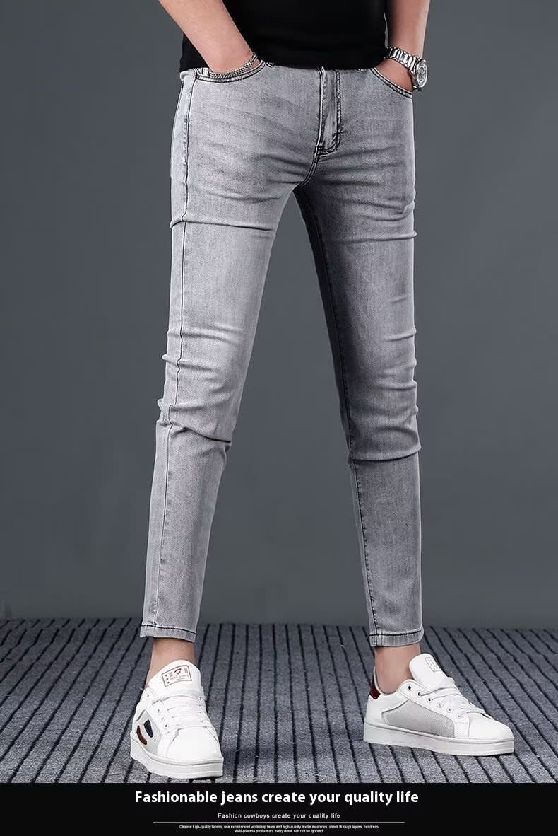 Stretch Slim Fit Elastic Ankle-length Pants Skinny Pants Spring And Summer Jeans view 6