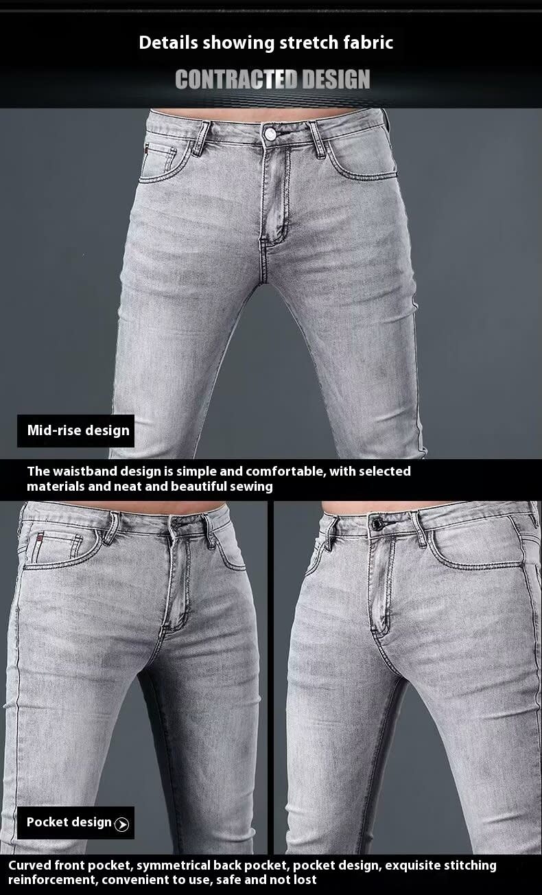 Stretch Slim Fit Elastic Ankle-length Pants Skinny Pants Spring And Summer Jeans view 4