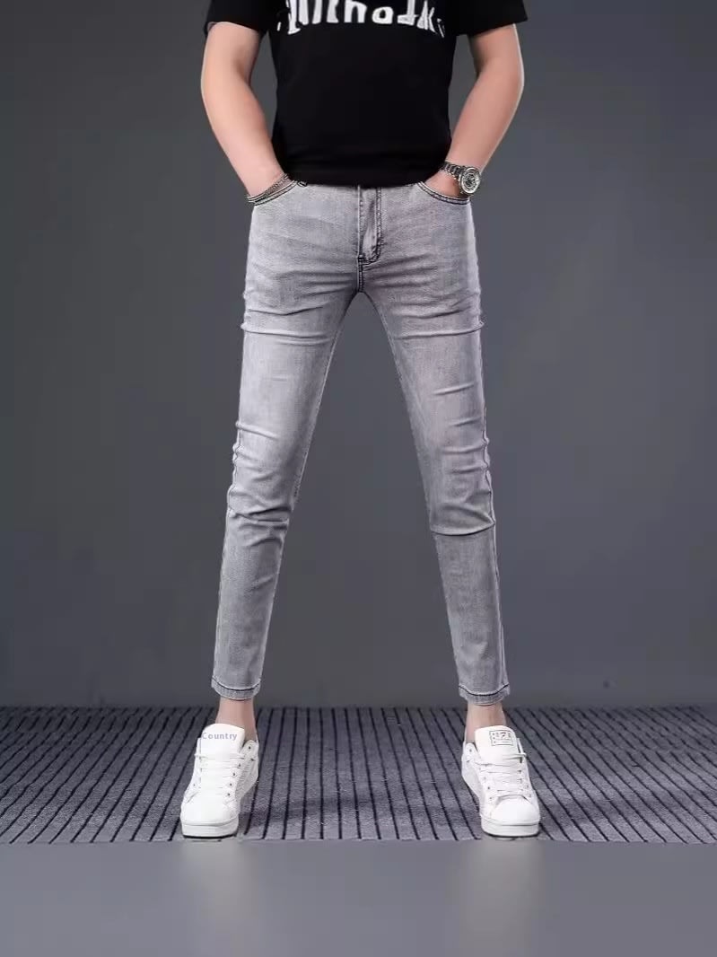 Stretch Slim Fit Elastic Ankle-length Pants Skinny Pants Spring And Summer Jeans view 2