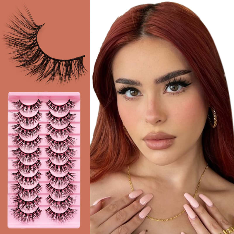 10 Pairs Of False Eyelashes With Natural And Thick Curl view 8