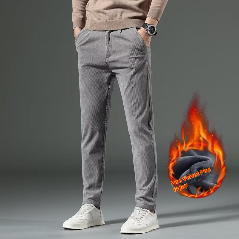 Corduroy Men's Casual Pants Straight Slim Fit view 6