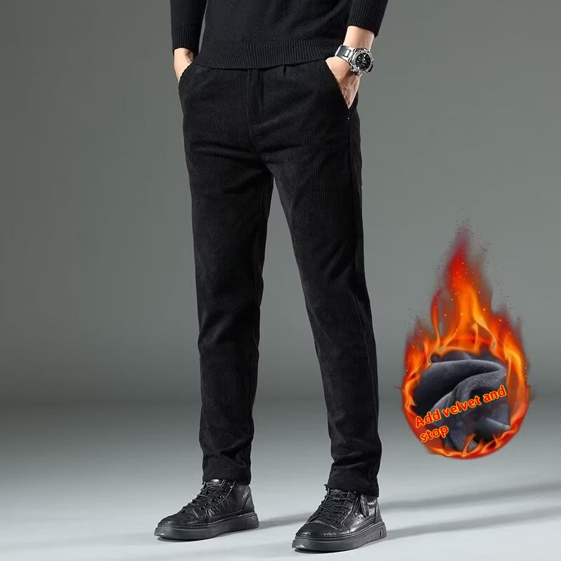 Corduroy Men's Casual Pants Straight Slim Fit view 2