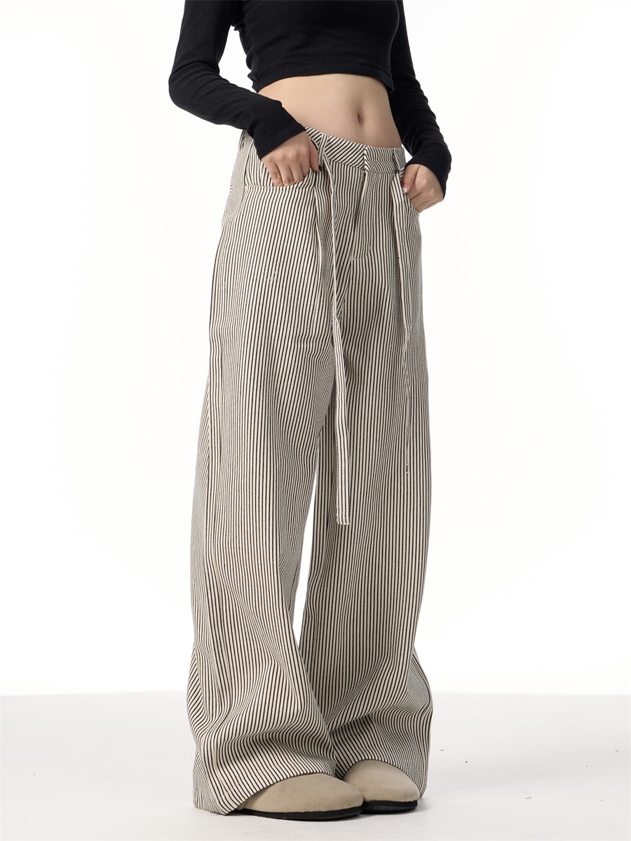 American Vintage Stripe Straight Suit Pants view 3