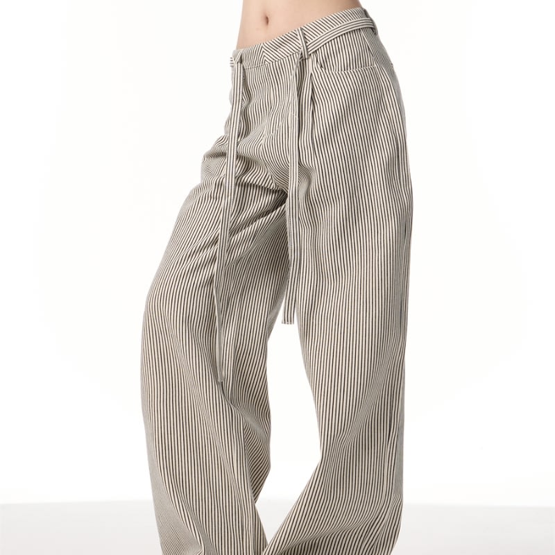 American Vintage Stripe Straight Suit Pants view 2