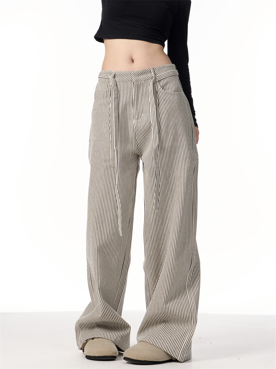 American Vintage Stripe Straight Suit Pants view 6