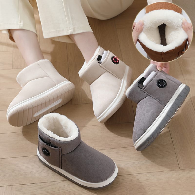 Electric Heating Shoes Rechargeable Foot Warmer Artifact Heating Home Shoes Winter Warm Temperature Regulating Cotton Shoes view 6