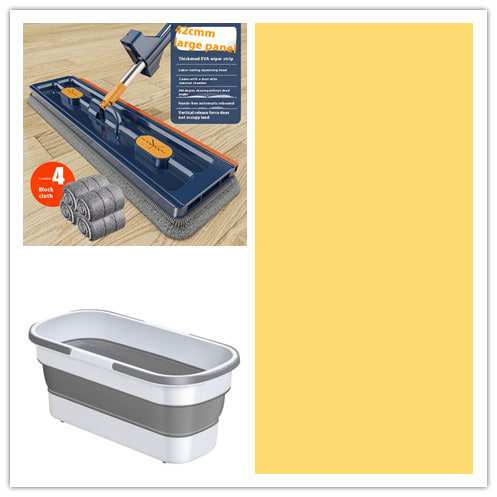 New Style Large Flat Mop 360 Rotating Mop Suitable Various Types Flooring Strong Water Absorption For Home Cleaning Floors view 34