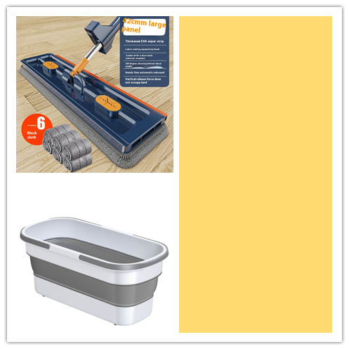 New Style Large Flat Mop 360 Rotating Mop Suitable Various Types Flooring Strong Water Absorption For Home Cleaning Floors view 28