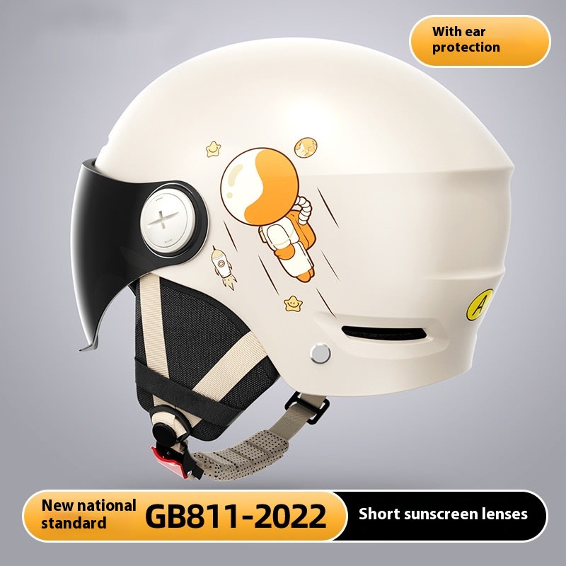 Men's And Women's Electric Motorcycle Safety Helmet Summer Half Helmet view 7