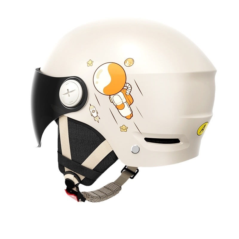 Men's And Women's Electric Motorcycle Safety Helmet Summer Half Helmet view 2