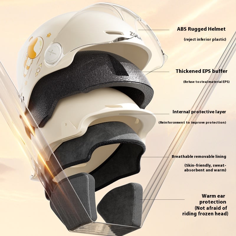 Men's And Women's Electric Motorcycle Safety Helmet Summer Half Helmet view 8