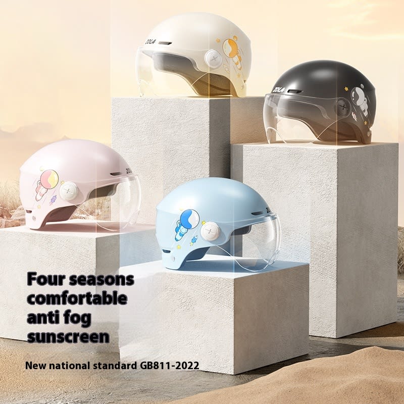 Men's And Women's Electric Motorcycle Safety Helmet Summer Half Helmet