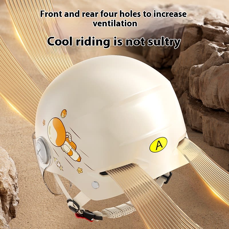 Men's And Women's Electric Motorcycle Safety Helmet Summer Half Helmet view 4