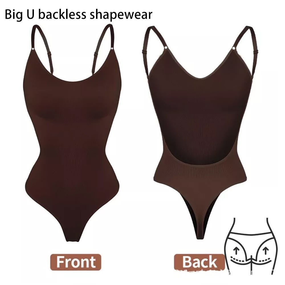 Backless T-shaped Jumpsuit Plus Size Corset view 7