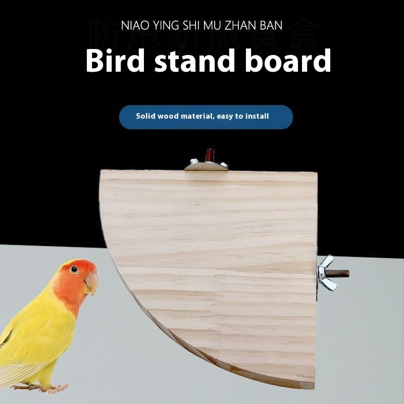 Climbing And Playing Bird Cage Accessories Toy Solid Wood Jumping Platform Standing Board view 10