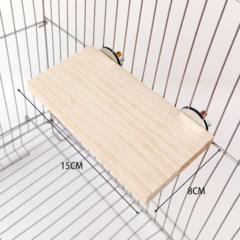 Climbing And Playing Bird Cage Accessories Toy Solid Wood Jumping Platform Standing Board view 5