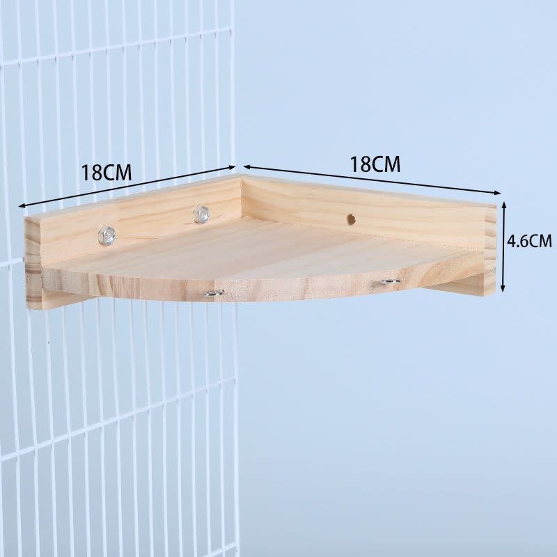 Climbing And Playing Bird Cage Accessories Toy Solid Wood Jumping Platform Standing Board view 7