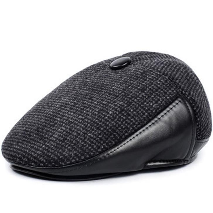 Men's Fashion Casual Winter Warm Peaked Cap view 4