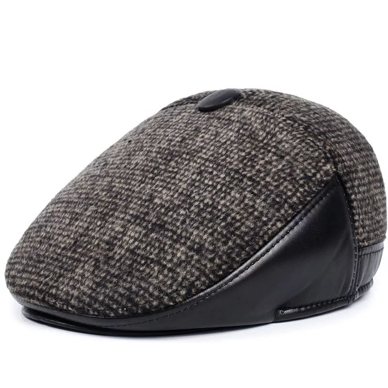 Men's Fashion Casual Winter Warm Peaked Cap view 6