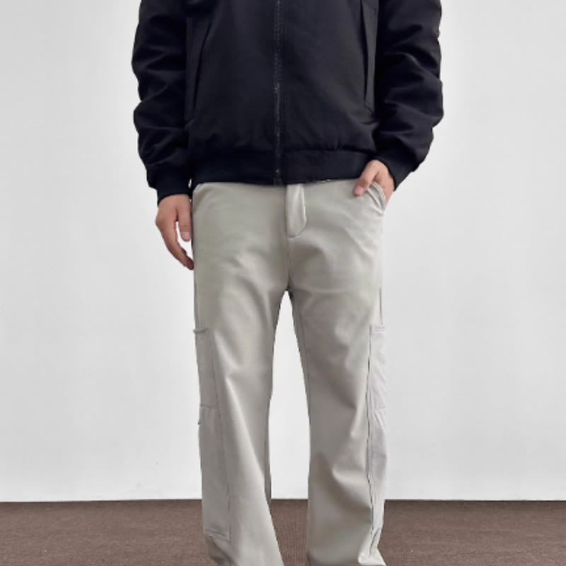 American Vibe Straight Side Zipper Three-proof Outdoor Keep Warm Soft Pants
