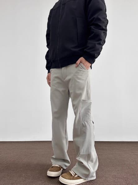 American Vibe Straight Side Zipper Three-proof Outdoor Keep Warm Soft Pants view 3