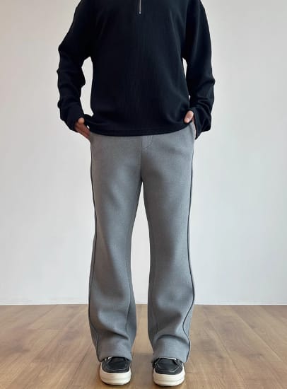 Warm 3D Cutting Extra Thick Side Zipper Pants view 5
