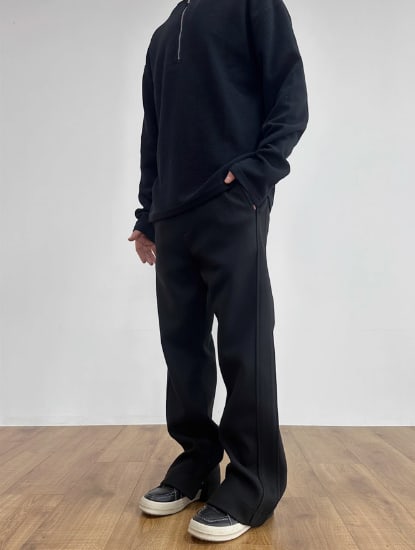 Warm 3D Cutting Extra Thick Side Zipper Pants view 4