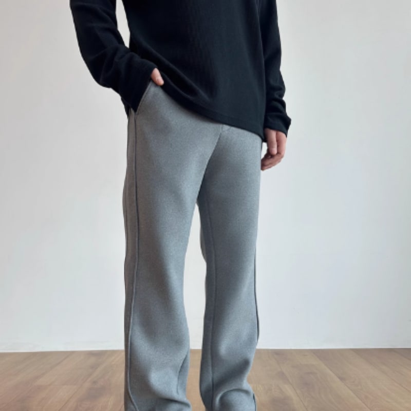 Warm 3D Cutting Extra Thick Side Zipper Pants