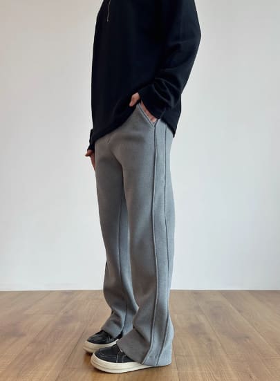 Warm 3D Cutting Extra Thick Side Zipper Pants view 3