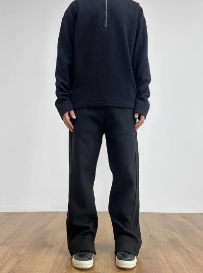 Warm 3D Cutting Extra Thick Side Zipper Pants view 2