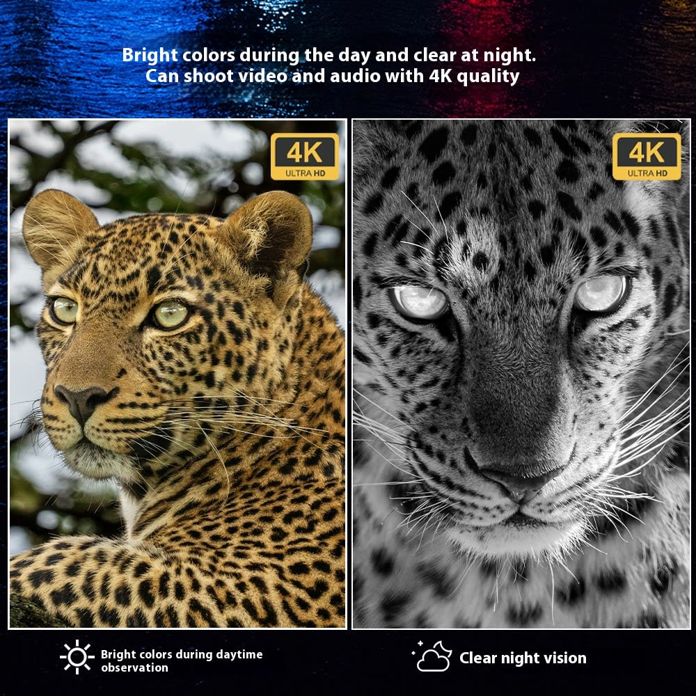 4K Infrared Digital Night Vision Camera Large Screen Visual Backlight Button view 2