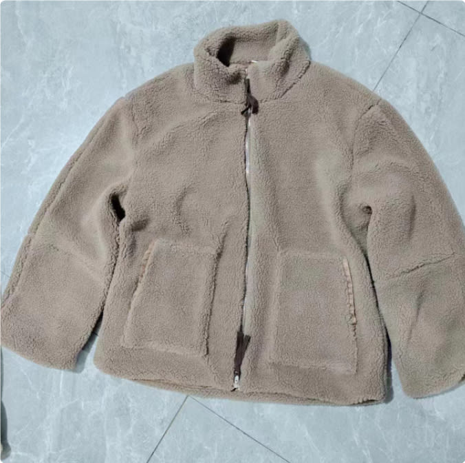Winter Lapel Zip-up Coat With Pockets Casual Fashion Solid Fleece Jacket Fall Spring Long Sleeve Women's Clothing view 7