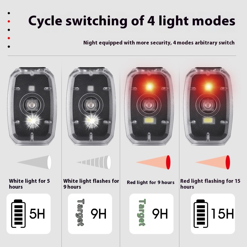 West Rider Bicycle Two-color Taillight Mini Night Warning Light view 3
