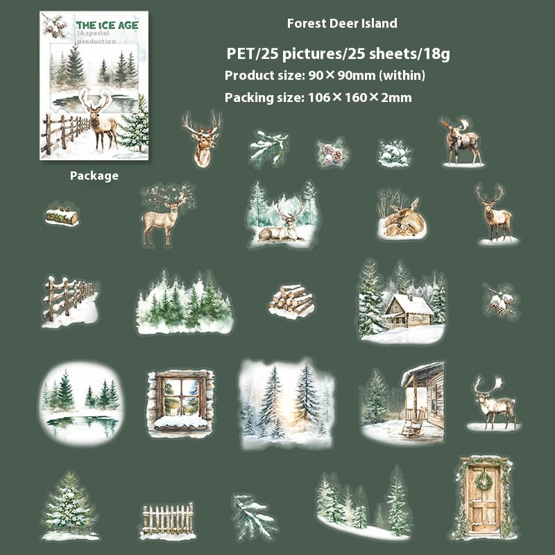 Beautiful Day Winter Animal Landscaping PET Sticker Bag view 11