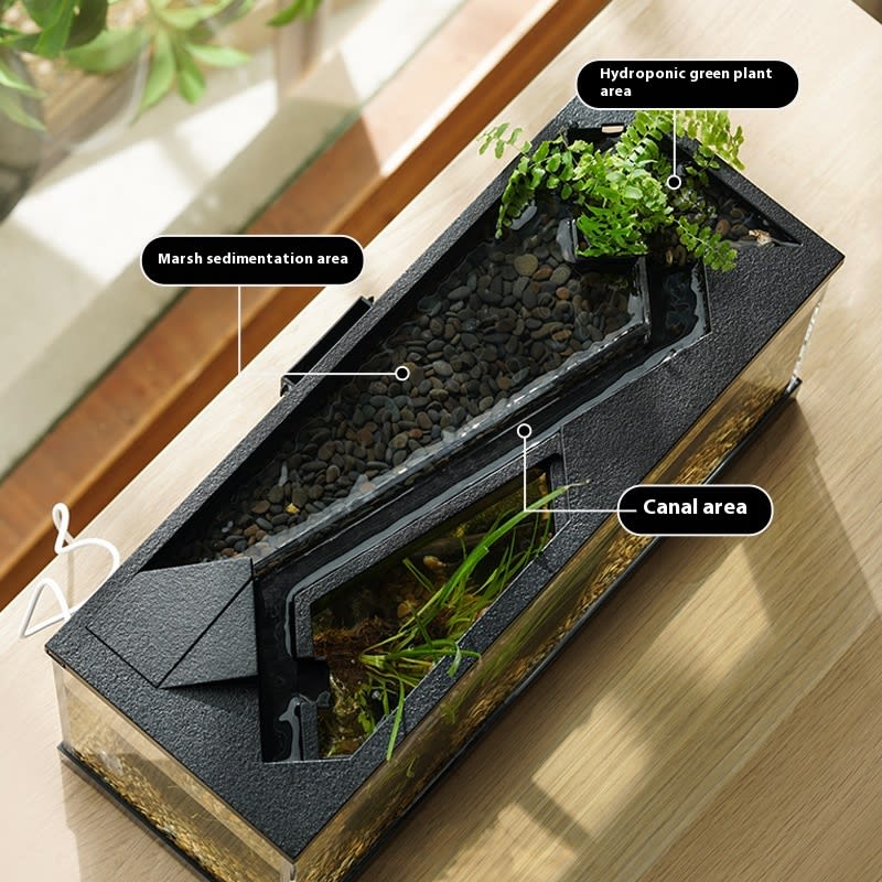 Acrylic Filter Circularly Heating Lighting Integrated Lazy Aquarium view 1