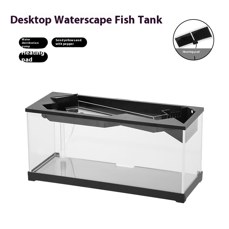 Acrylic Filter Circularly Heating Lighting Integrated Lazy Aquarium view 2