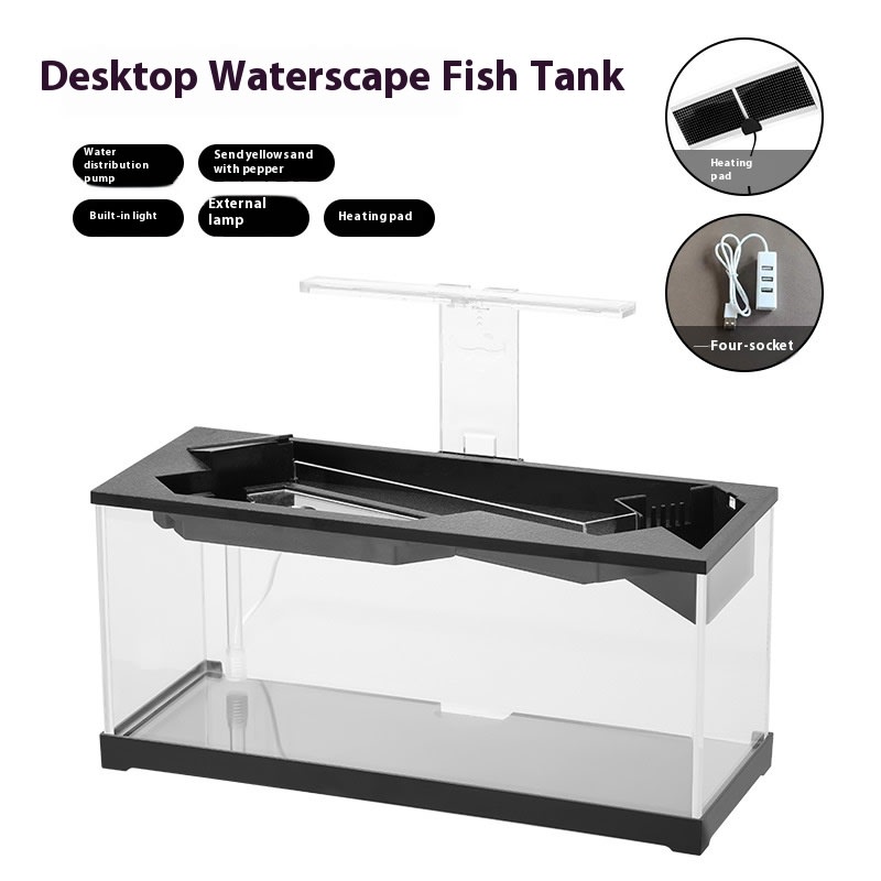 Acrylic Filter Circularly Heating Lighting Integrated Lazy Aquarium view 10