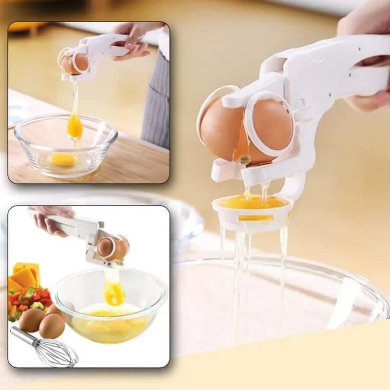 Egg Shell Cracker Handheld Plastic Egg Breaker Egg Opener Creative Egg Separator Tool Kitchen Gadgets view 2