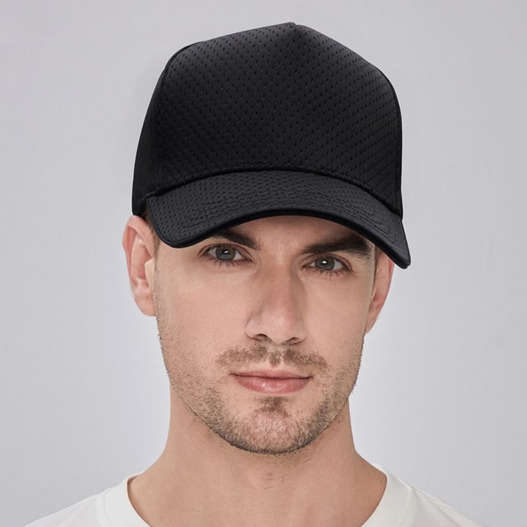 Full Mesh Breathable High Crown Baseball Cap view 3