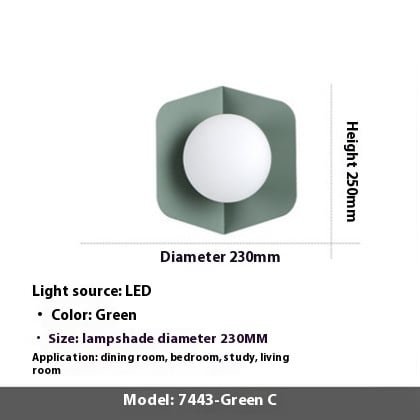 Color Macaron Corridor Aisle Wall Lamp view 1