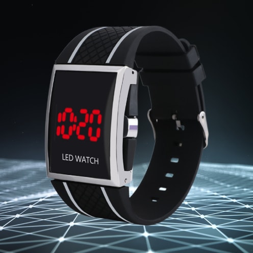 Men Women Casual Unisex White Black LED Digital Sports Wrist Watch Wristwatch Date Clock view 3