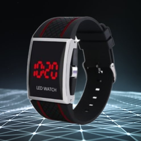Men Women Casual Unisex White Black LED Digital Sports Wrist Watch Wristwatch Date Clock view 2
