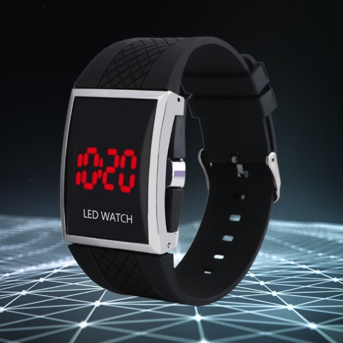 Men Women Casual Unisex White Black LED Digital Sports Wrist Watch Wristwatch Date Clock view 7