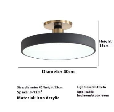 Modern Minimalist Acrylic Ring Ceiling Lamp Personality Nordic Living Room Creative view 2