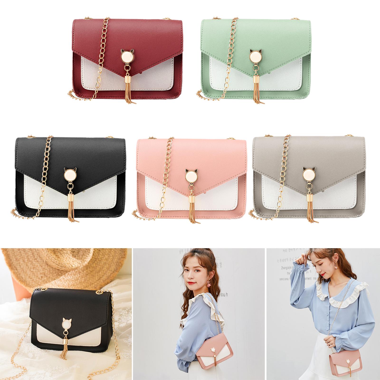 Small Messenger Bag New Sweet And Cute Cat Tassel Decoration Chain One Shoulder Small Square Bag Casual Messenger Bag view 13
