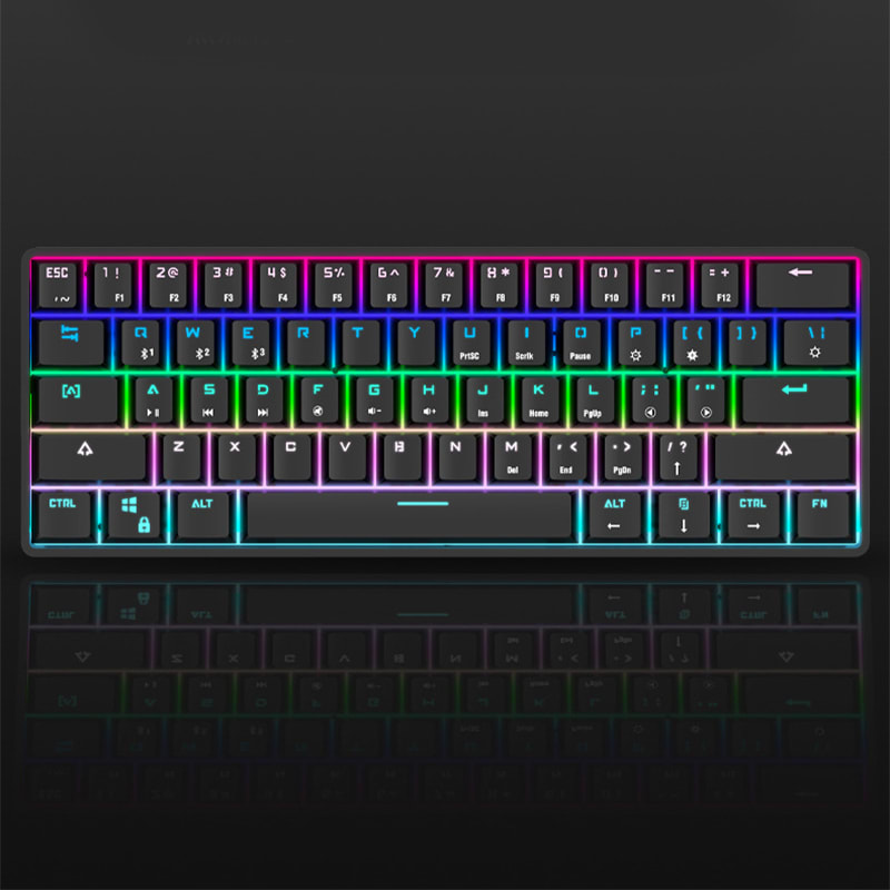 Wireless Bluetooth Keyboard Colorful PBT Keycaps Mechanical Keyboard view 7